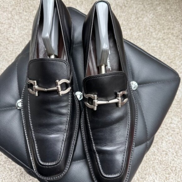 Pre-loved Salvatore Ferragamo Deeper Men's Loafer Size 11.5 Black - Picture 4 of 16